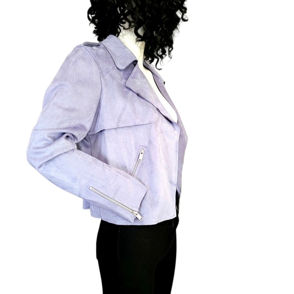 CoffeeShop Women's Light Purple Leather Jacket